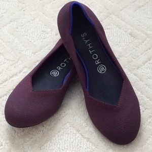 Rothy’s Burgundy Round-toe Flat Shoes